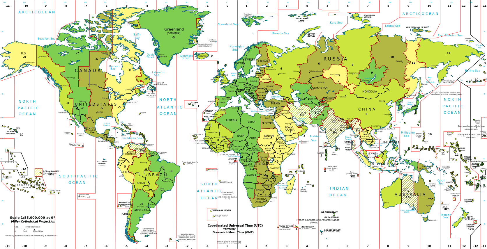 timezone map world